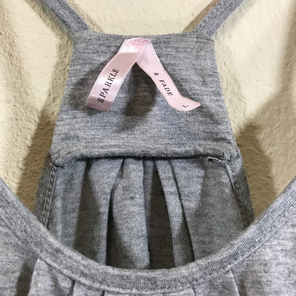 UO Sparkle & Fade Gray racer top swing tank top - Picture 2 of 5